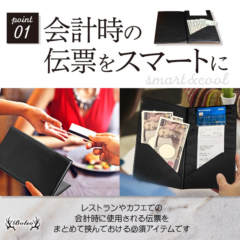 BOLSO Bill Holder Bifold Accounting Board Ticket Clip Bifold Bill