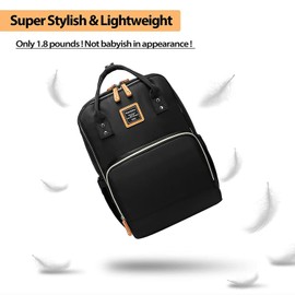 Hamdjkto Diaper Bag 19 Pockets Stylish Lightweight Baby Travel Backpack Machine Washable