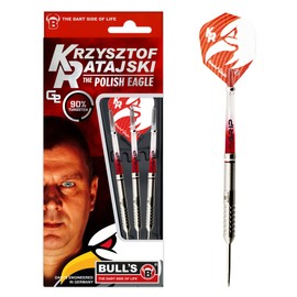Bull's Unisex - Adult Krzysztof Ratajski G2 Soft Dart, Tungsten 18g, Silver