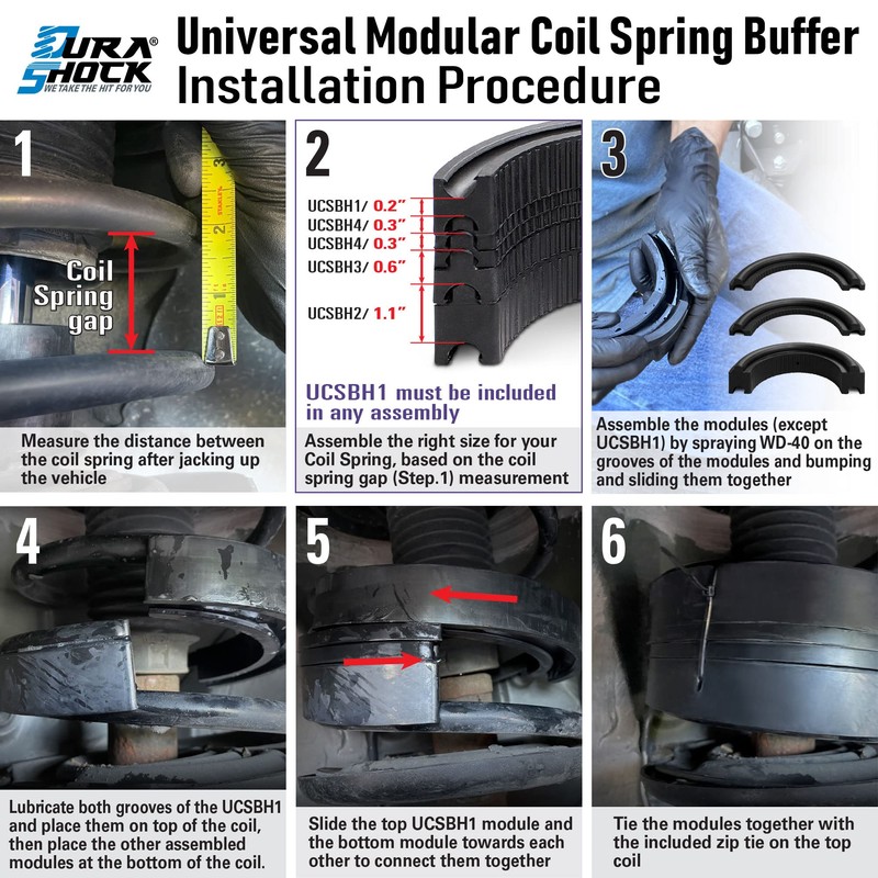 DuraSHOCK Coil Spring Spacer for Vehicle, Comes with Different Series
