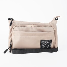 Emono Snoopy Wallet, Shoulder Bag, Shoulder Bag, Snoopy Zipper, Woven Name, Women's, Mother's Day, Birthday, Gift, beige