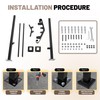 KUAFU Step Handrail Fit for 1-2 Steps Flexible Porch Railing