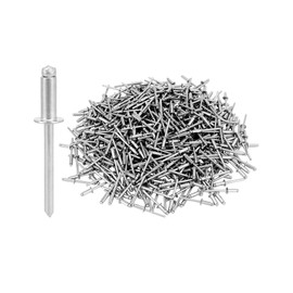 QWORK Stainless Steel Blind Rivets, 500 Pcs 3/16" x 1/2" Rivets