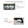 TKPUFR Left Driver Side Mirror Cover Cap Compatible with Chevy