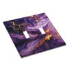 Xuejiaku Light Switch Cover Plate Purple Gold Marble Abstract Luxury