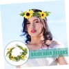 Baluue Bohemian Sunflower Hair Garland for Weddings Elegant Floral Wreath