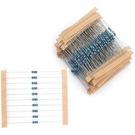 TAORAYO Metal Film Resistor Set, Resistor Kit, 10Ω - 1MΩ, 1/4W Rated Power, 5 Color Resistors, 30 Types, 20 Pieces each, Total 600 Pieces, Electronic Work Basic Parts, High Precision, 1% Stable