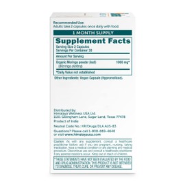 Himalaya Moringa - Herbal Superfood Antioxidants Supplement Supporting Wellness, Vitality, and Oxidative Stress - Vegan, Non-GMO, Gluten Free, 1000 mg, 60 Capsules