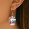 EAVUYIS Cute Ostereier Kaninchen Ohrringe Acryl Osterhase Dangle Schmuck Geschenke