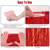 CANREVEL 2 Pack 3.3x8.2 Feet Red Foil Fringe Backdrop Curtains,