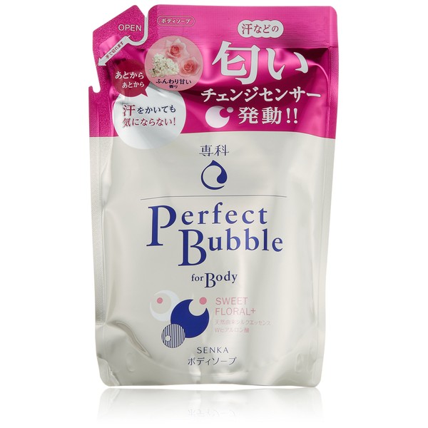Senka Perfect Bubble for Body Sweet Floral Refill, 11.8 fl oz (350 ml)