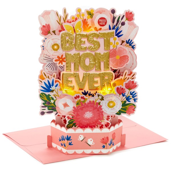 Hallmark Paper Wonder Pop Up Birthday Card for Mom with Light and Sound (Best Mom Ever)