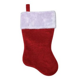 Dyno Seasonal Solutions 17.5" Red Stocking with White Fold Over Plush Cuff