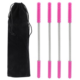 Coufce Facial Hair Remover Spring for Women Set of 4 Portable Epilator Tools for Chin, Cheek, Upper Lip, and Eyebrow Hair Removal Convenient and Effective Threading Tool(Hot Pink)