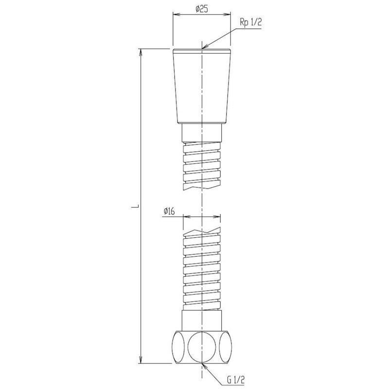LIXIL INAX, Shower Hose, A-722, Metal Hose, 4.9 ft (1.5 m) 