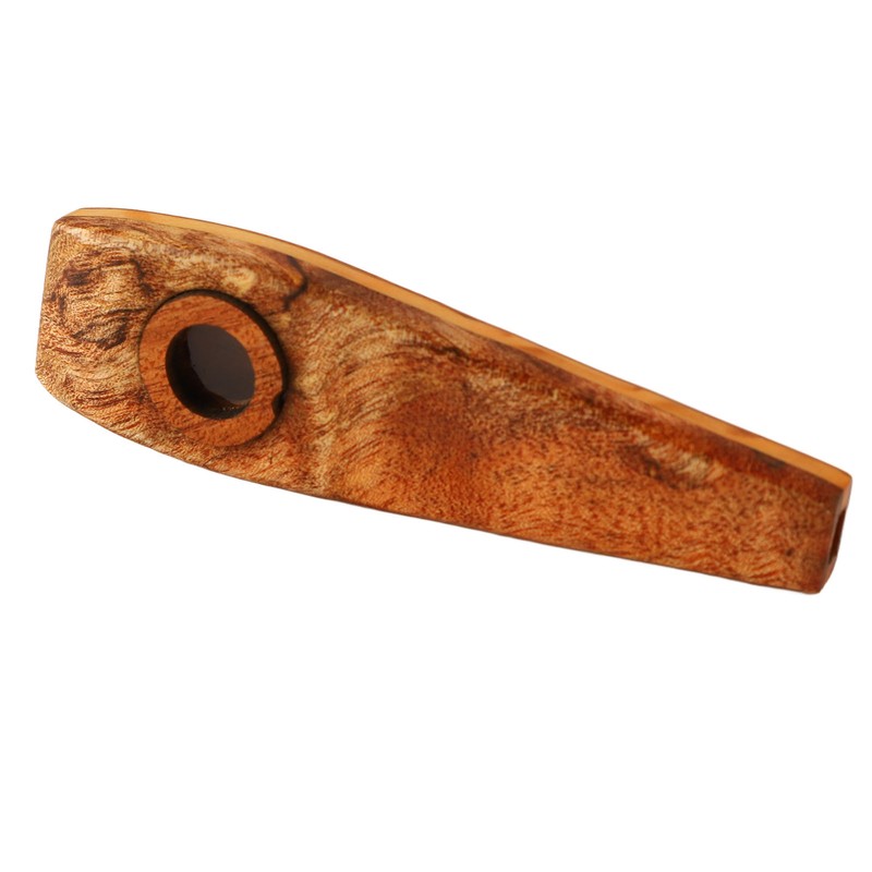 Kazoo Flute Maple Wood Flute Musical Wind Instrument with Diaphragm