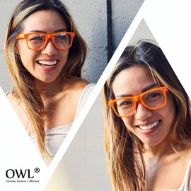 OWL Wholesale 10 Pack Classic Vintage Clear Lens Sunglasses Colored Frame