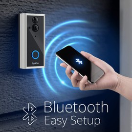 SpotCam Video Doorbell 2, Bluetooth and Wi-Fi Setup, Rechargeable Battery/AC/DC Powered, FHD 1080P, Two Way Audio, 180 Degree View Angle, Motion Detection, Digital Output,