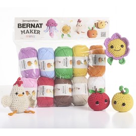 Bernat Maker Minis - 1 pack of 610 Yards/17.65 oz Maker Minis 75% Cotton 25% Nylon Yarn