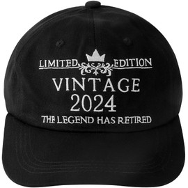 Dingyijie 2024 Retirement Gift for Men Women Unisex Cotton Adjustable Hat Baseball Cap The Legend Has Retired Present (Cotton, 2024 Retirement hat)