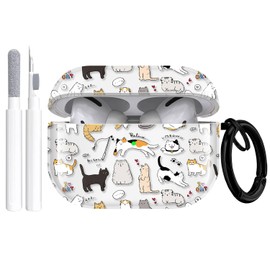 Gedicht for Airpods Pro 2nd Generation Case, Cute Kitty Cat Pattern TPU Soft Cases for Airpods Pro Cases 2nd/1st Gen, Shockproof for Airpods Pro 2 Case Men Women with Cleaner Kit & Keychain