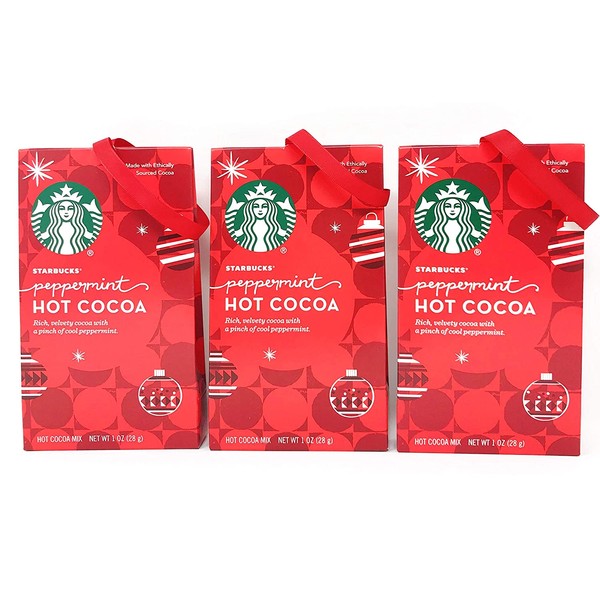Starbucks Hot Cocoa Peppermint 1 Oz. Ornament (3 pack)