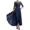 GDJDIFK Mother of The Bride Dresses Lace Applique - 3/4