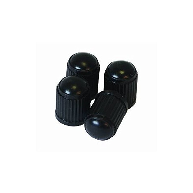10 x Black Plastic Tyre Valve Dust Caps Car Motorbike