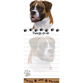 "Boxer, Uncropped Magnetic List Pads" Uniquely Shaped Sticky Notepad