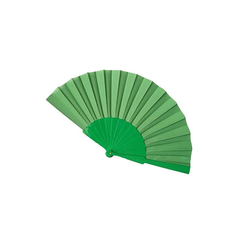WS UK Fabric Handheld Folding Fan [Green]