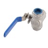 1pc Stainless Steel SUS304 Pipe Ball Valve Three Way T
