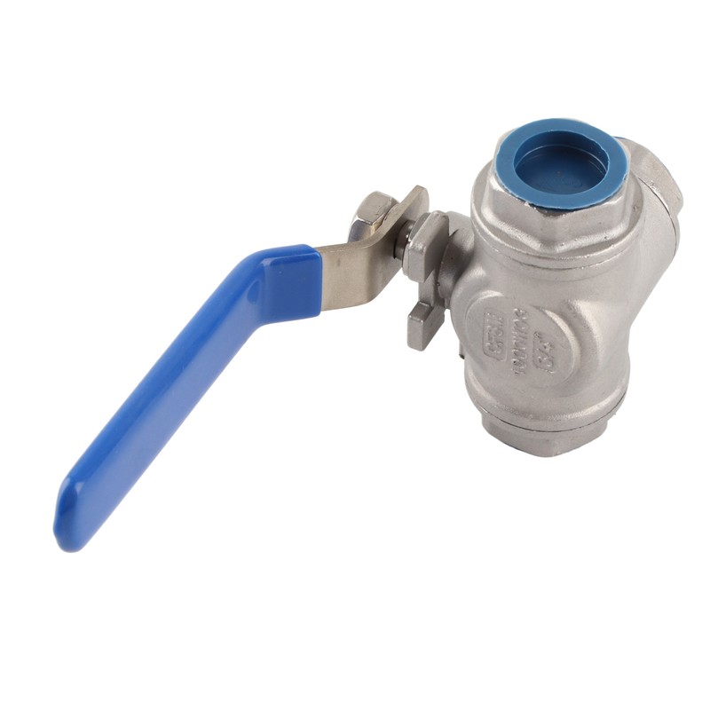 1pc Stainless Steel SUS304 Pipe Ball Valve Three Way T