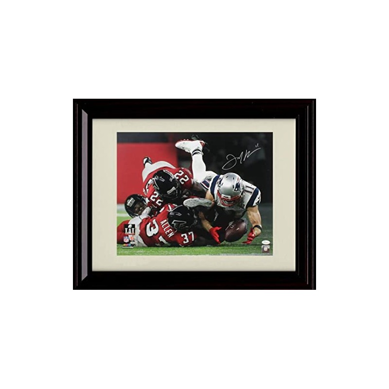 Julian Edelman Autograph Replica Print - Catch - Framed 8x10