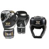WESING Martial Arts Headgear Gloves Set Boxing Headgear 10oz Boxing