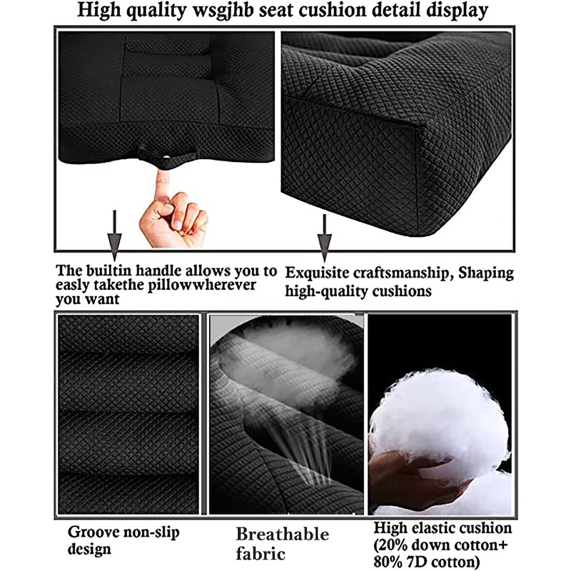 WSGJHB Car Booster Seat Cushion Posture Cushion Portable Breathable Mesh,