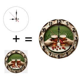 Stable MDF 25x25cm Wood Wall Clock Made from High-Density Materialsheet size: 25*25cm/9.843*9.843inch, color: White