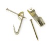 Electro Brassed Single Picture Hook with Pin - Small (Pack