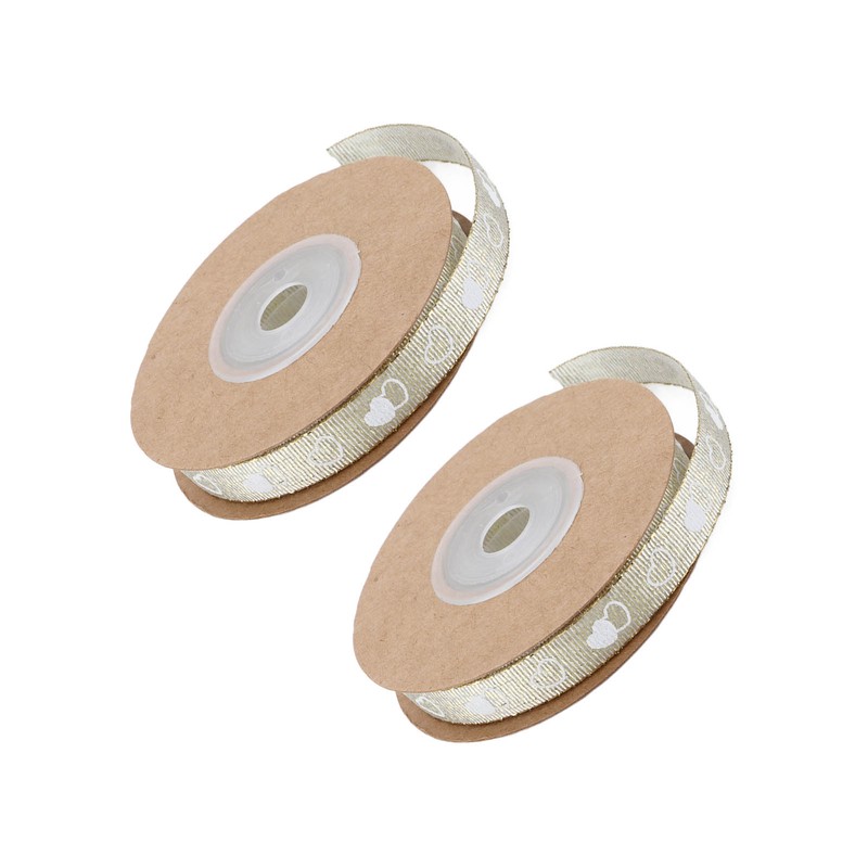2 Pcs Love Printing Ribbon Washable DIY Crafts Wedding Gift