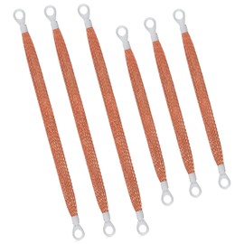 Universal Braided Ground Straps, 6PCS Engine Ground Strap Wire Rings Terminal for Car,Automotive Copper Ground Strap Ground Cable Strap Car Ground Strip Ground Wire Straps Connectors for Most Car