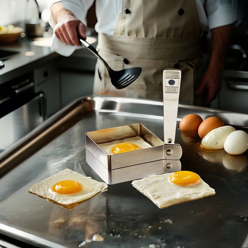 Square Egg Mold for Griddle – Stainless Steel Square Egg