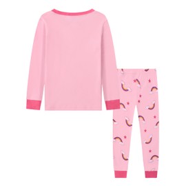 BabyYay Unicorn Pajamas for Girls - Cute Cartoon Cotton PJs, 2-Piece Set, Breathable Sleepwear for Toddlers & Kids Ages 3-7 (US, Age, 5 Years, Pink)