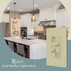 TOPGREENER Kalide Dual Load Dimmer Light Switch, Double LED Dimmer
