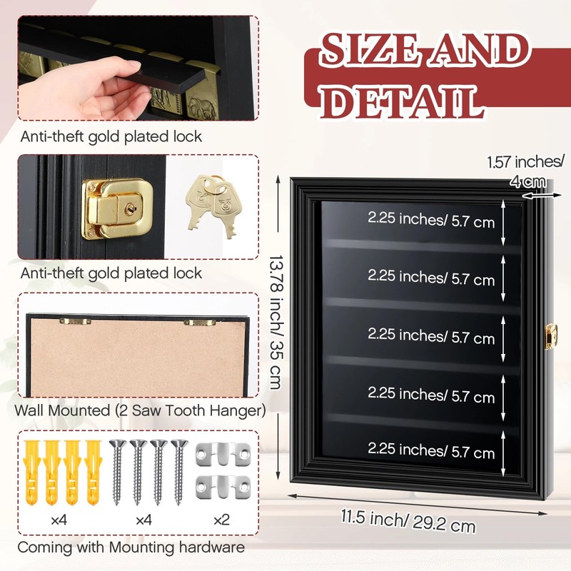 Silipull 30 Lighter Display Case Wall Mount Display Case for