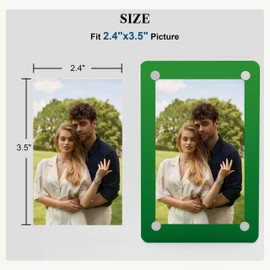 KSXLIUC Car Sun Visor Photo Holder, Universal Magnetic Photo Clip, Decorate your Car Visor Clip with Personality(Dark Green, 2.4x3.5)