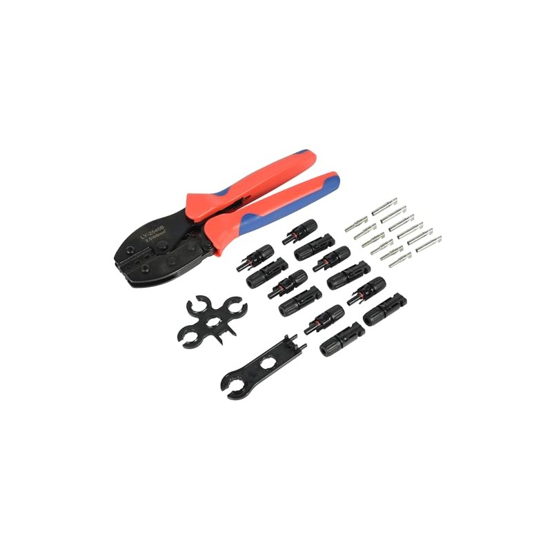 Electraline 59232 PV Panel Clamp and Connector Kit, Solar Crimping