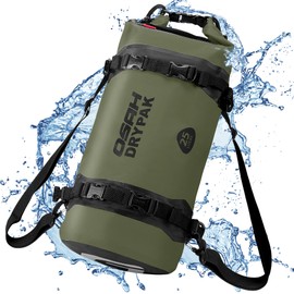 OSAH DRYPAK 25L Waterproof Dry Bag - Motorcycle Luggage Tail Bag with Straps for Back Seat, Roll Top Lightweight Waterproof Backpack Sack for Travel, Swimming, Boating, Kayaking, Camping and Beach