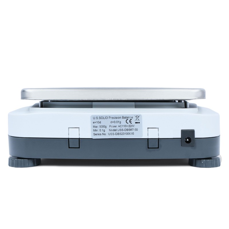 U.S. Solid Precision Balance, 5000g/11lb x 0.01g Analytical Digital Lab