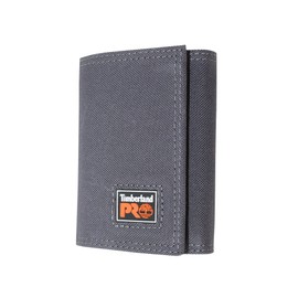 Timberland PRO Men's Cordura Nylon RFID Trifold Wallet with ID Window, Charcoal, One Size