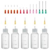 Needle Bottle Applicator 30ml 5Pcs, Precision Needle Tip Glue Bottle