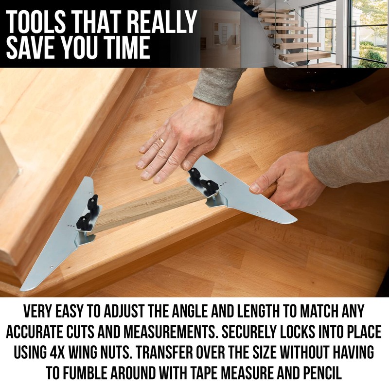 Professional Stair Tread Tool with Accurate Angle Measurement for DIY